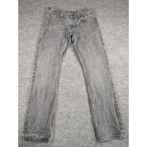 VTG Levis 514 Jeans Mens 30x32 Charcoal Gray Slim Straight Whiskered‎ 28x30